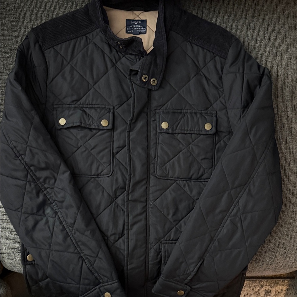 J. Crew Men's Black Quilted Jacket